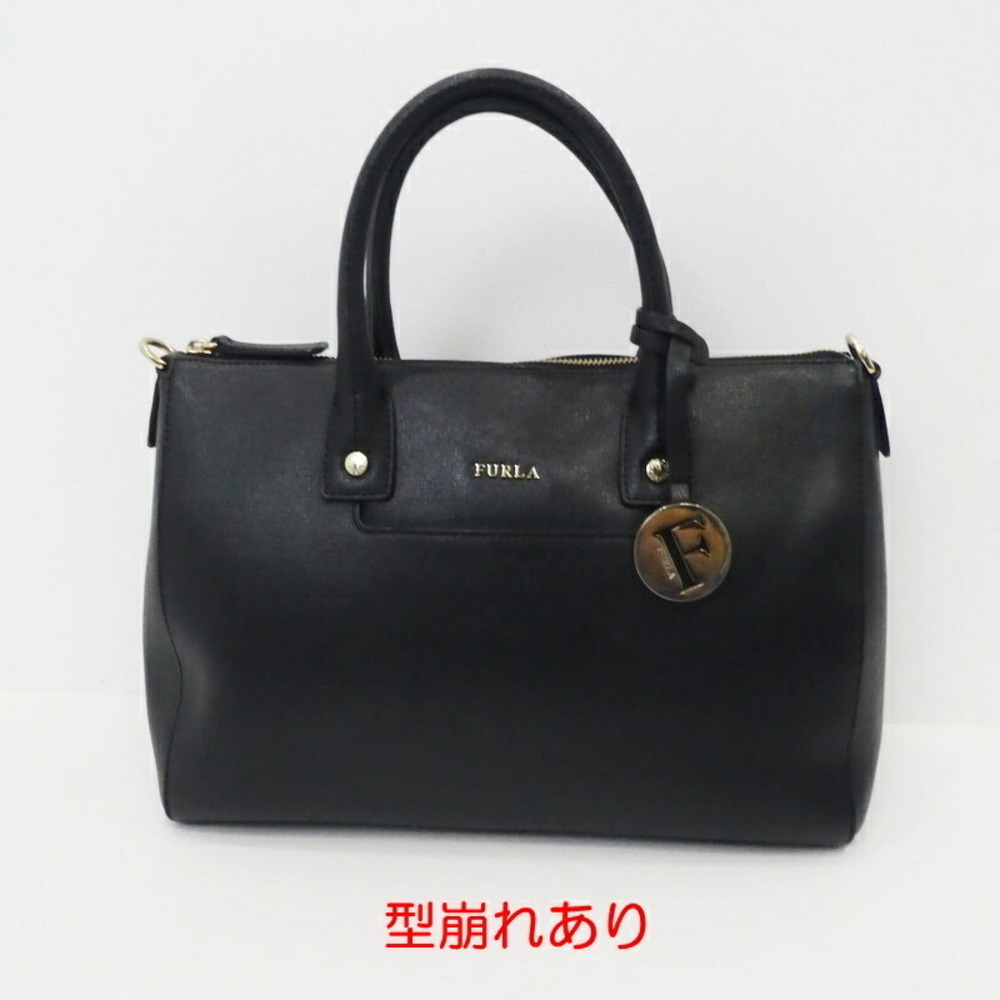 Furla Black LINDA Handbag SATCHEL
